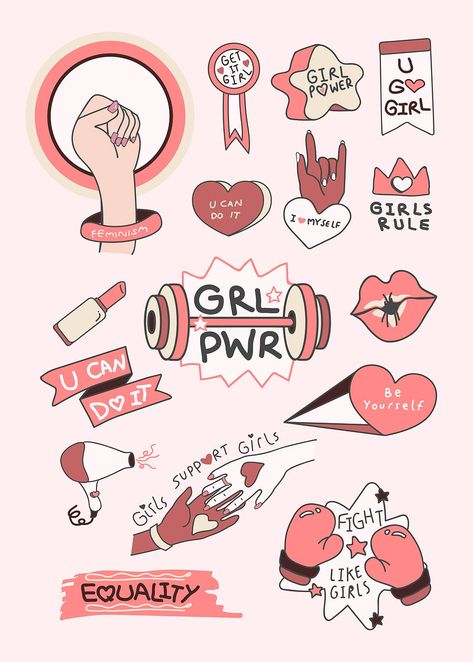 Chest Tattoo Designs Female, Chest Tattoo Drawings, Girl Power Art, Girl Power Tattoo, Feminist Design, Power Wallpaper, Crazy Girl Quote, Bullet Journal Banner, Kids Tees