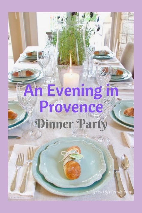 Themed Dinner Menu Ideas, Fancy Anniversary Dinner, French Dinner Menu Ideas, Fancy Dinner Decorations Ideas, Feminine Dinner Party, Elegant Dinner Menu Ideas, French Summer Dinner Party, Dinner Party For 8 Menu Ideas, Elegant Luncheon Menu Ideas