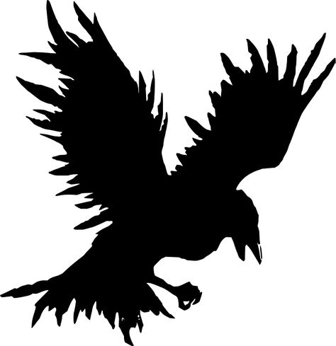 Crow - Free vector silhouettes on creazilla.com Crow Silhouette, Silhouette Free, Traditional Art, Digital Illustration, Graphic Resources, Photo Image, Vector Free, Clip Art