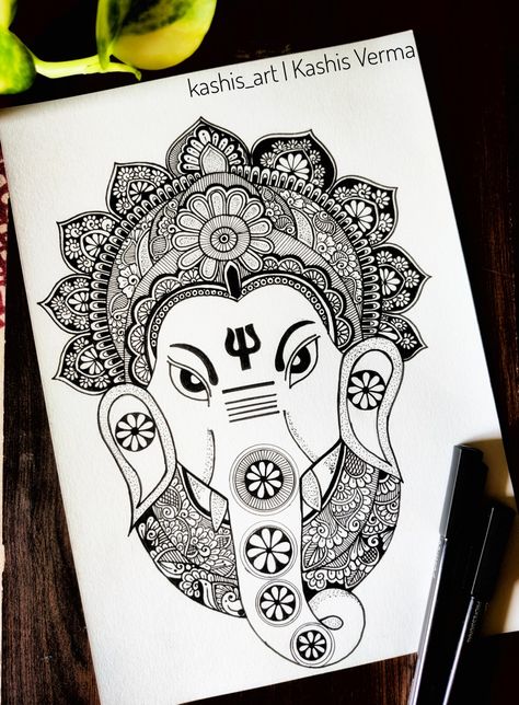 Ganpati Bappa Mandala Art, Ganapati Drawing, Ganesh Mandala Art, Ganpati Mandala, Ganesh Mandala, Ganpati Drawing, God Painting, Ganesha Drawing, Ganesh Art Paintings