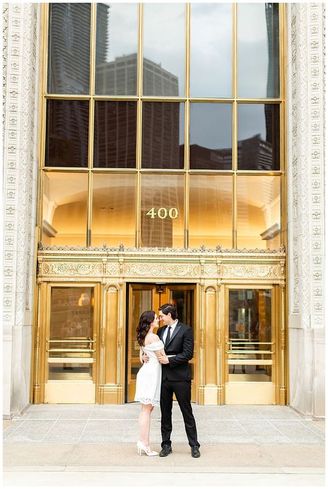 Intimate spring wedding at Wrigley Building in Chicago | 9 Reasons To Have An Intimate Wedding by Chicago wedding photographer Alex Ferreri Chicago Attractions, Chicago Riverwalk, Chicago History Museum, Wedding Options, Millennium Park, Destination Engagement, Chicago Engagement, Destination Wedding Inspiration, Wedding Day Inspiration