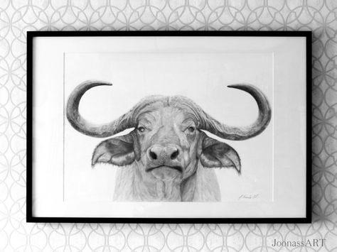 Pencil drawing, African buffalo African Buffalo, Pencil Drawing, Pencil Drawings, Moose, Moose Art, Buffalo, Pencil, Drawings, Animals