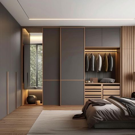 Facebook Glossy Bedroom Wardrobe, Hotel Wardrobe Design Closet, Dark Wardrobe Design, Wardrobe Shutter Design Modern Luxury, Wood Wardrobe Design Modern, Hotel Wardrobe Design, Wardrobe Mica Design Modern, Sliding Wardrobe Interior Design, Sliding Wardrobe Design Bedroom