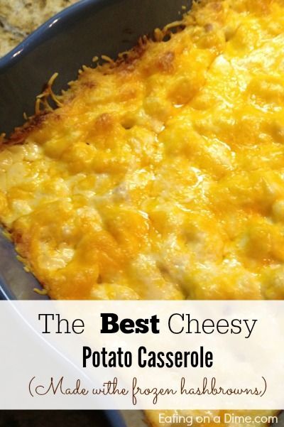 The Best Cheesy Potato Casserole - made with hashbrowns! Passover Plates, Casserole With Hashbrowns, Cheesy Potato Casserole, Cheesy Potato, Best Casseroles, Potatoe Casserole Recipes, Cheesy Potatoes, Paula Deen, Potato Casserole