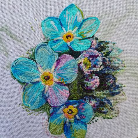 Contemporary Embroidery, Bright Florals, Thread Art, Thread Painting, Hand Embroidery Art, Slow Stitching, Modern Embroidery, Embroidery Inspiration, Embroidery Flowers