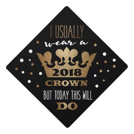 Custom Black Faux Gold Glitter Crown Graduation Cap Topper #truckershats #baseballcaps #graduationcaps #monogram #quotes #maga Masters Graduation Pictures, Glitter Graduation Cap, Grad Hats, Caps Ideas, College Grad Cap Ideas, High School Graduation Cap, College Graduation Cap Decoration, Navajo White, Diy Graduation Cap