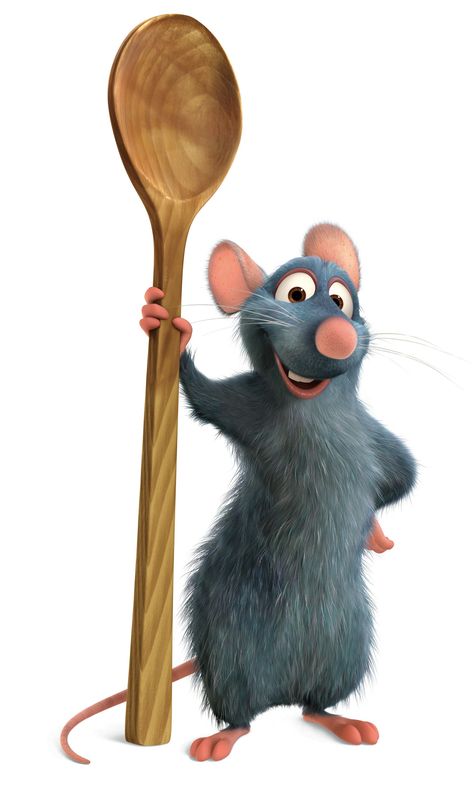 Remy with a cooking spoon Cartoon Rat, Ratatouille