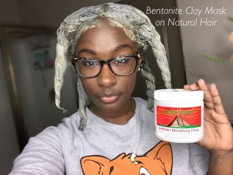 Bentonite Clay Hair, Clay Hair Mask, Aztec Clay Mask, Bentonite Clay Mask, 4c Hair Care, Clay Hair, Natural Hair Regimen, Promote Hair Growth, Low Porosity Hair Products