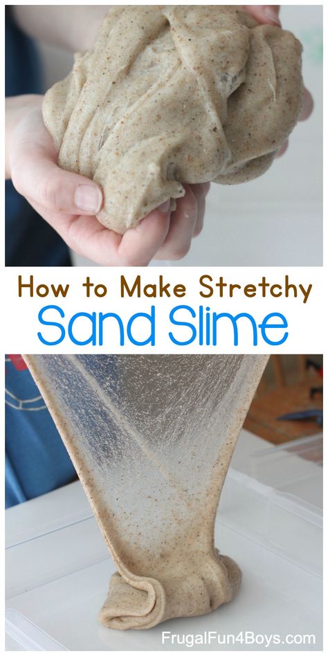 The Best Sand Slime Recipe - How to make 3 ingredient stretchy slime with real sand in it! Fun summer activity for kids. Desert Animals Activities, Sand Slime Recipe, How To Make Sand, Desert Crafts, Stretchy Slime, Safari Activities, Sand Slime, Desert Animals, Fun Summer Activities