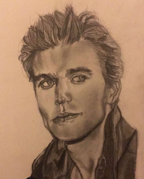 Drawing of stefan salvatore from the vampire diaries Stefan Salvatore Drawing, Stefan Salvatore, The Vampire Diaries, The Vampire, Art Plastique, Vampire Diaries, Male Sketch, Drawings, Quick Saves