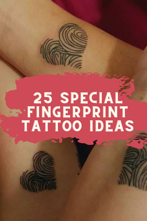 25 Special Fingerprint Tattoo Ideas - TattooGlee Thumb Print Heart Tattoo Cute Ideas, Thumbprint Flower Tattoo, Mum And Kids Tattoo, Thumb Heart Tattoo, Finger Print Flower Tattoo, Memorial Tattoo For Daughter, Small Memorial Tattoo Ideas, Couple Finger Print, Fingerprint Flower Tattoo