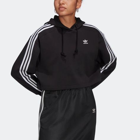 Discover great products at the best prices at Dealmoon. Women's adidas Adicolor Classics Crop Hoodie. Price:$28.00 Wind Breaker Outfit, Black Crop Hoodie, Short Hoodie, Adidas Adicolor, Adidas Crop, Adidas Originals Women, Adidas Sweatshirt, Crop Hoodie, Adidas Hoodie