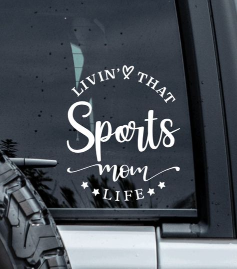 Mom Decals, Cute Car Decals, Sports Mom Gifts, Sports Decals, Mom Car, Truck Stickers, Trending Items, School Lockers, Car Window Stickers