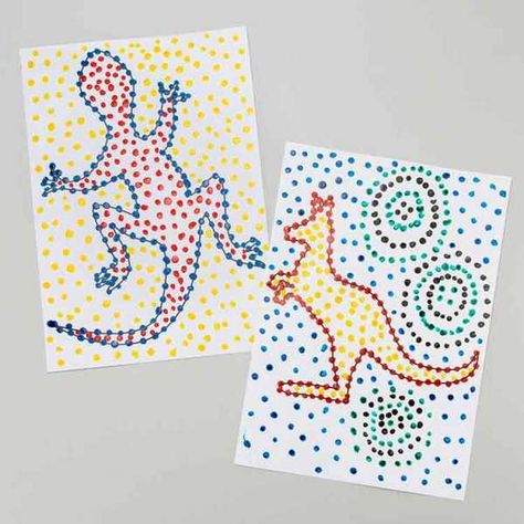 Celebrate the varied culture, monuments, flora and fauna of Australia with these simple Australia Day Crafts for Kids! Includes koalas, kangaroos and more! Kangaroo Craft, Aboriginal Art For Kids, Koala Craft, Australia Crafts, Aboriginal Dot Painting, Animal Art Projects, Aboriginal Dot Art, Animal Templates, Vbs Crafts