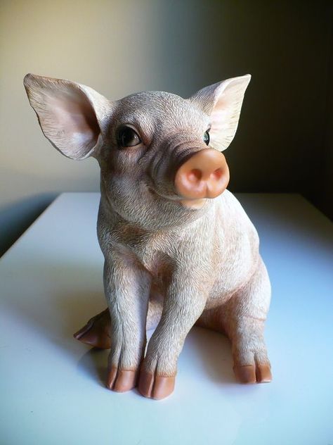 Indoor Farm, Pig Kitchen, Pig Statue, Pig Sculpture, Pig Stuff, Pig Painting, Pot Belly Pigs, Pig Decor, Pig Figurines