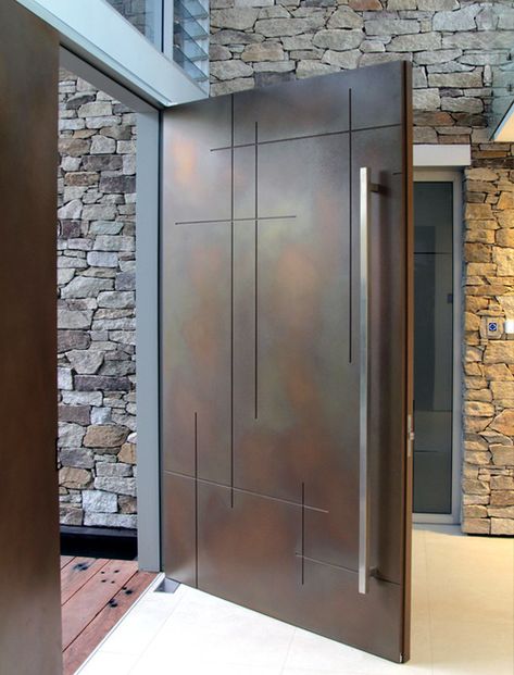 Pintu Interior, Exterior Door Designs, Modern Entrance Door, Metal Doors Design, Contemporary Front Doors, Main Entrance Door Design, Main Entrance Door, Luxury Door, Home Door Design