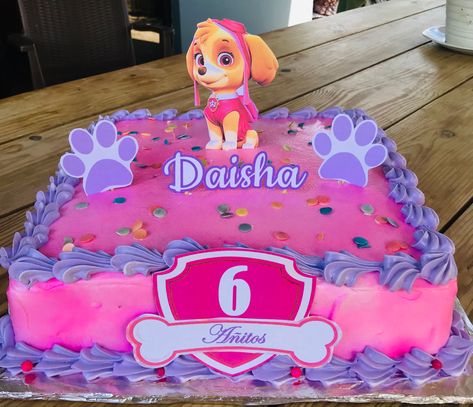 Pastel Skye Paw Patrol, Paw Patrol Birthday Cake Girl, Pastel Paw Patrol, Skye Paw Patrol Cake, Paw Patrol Birthday Party Cake, Paw Patrol Skye Birthday, Pastel Rectangular, Sky Paw Patrol, Princesa Sophia