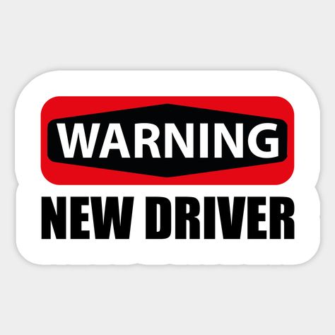 Funny Warning Bumper - New Driver Warning -- Choose from our vast selection of stickers to match with your favorite design to make the perfect customized sticker/decal. Perfect to put on water bottles, laptops, hard hats, and car windows. Everything from favorite TV show stickers to funny stickers. For men, women, boys, and girls. Car Sticker Ideas, Regalos Ideas, Warning Sticker, Student Driver, Mustang Car, New Driver, Sticker Ideas, Silhouette Ideas, Mustang Cars