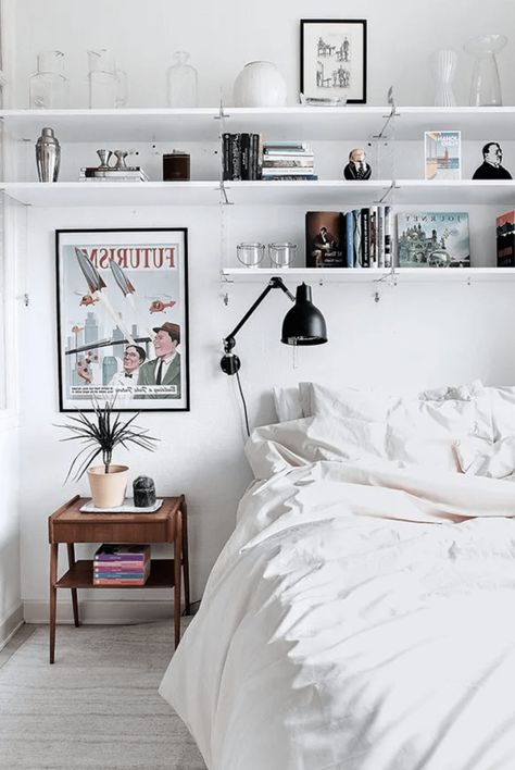 Hipster Bedroom, Cozy Small Bedrooms, Kids Bedroom Remodel, Small Bedroom Interior, White Bedroom Decor, Bedroom Remodel, Small Bedroom Decor, Elegant Bedroom, Tiny Bedroom