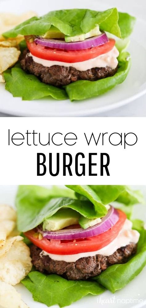 These lettuce wrap burgers are the healthy, low-carb, and gluten-free answer to all your indulgent burger cravings. Load it up or keep it simple, either way, they’re a fun fresh twist on an old-fashioned hamburger! Whole30 Burger Recipes, Lettuce Wrap Burger, Whole30 Burger, Wrap Burger, Lettuce Wrapped Burger, Perfect Burger, Whole 30 Meal Plan, Keto Burger, Low Glycemic Foods