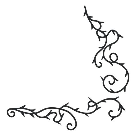 Ornamental swirl thorn border stroke #AD , #swirl, #Ornamental, #border, #stroke, #thorn Thorn Border Design, Thorny Vine Tattoo, Corner Designs Border, Border Ideas Aesthetic, Azriel Aesthetic, Art Corners, Aesthetic Ornaments, Surgery Tattoo, Thorn Design