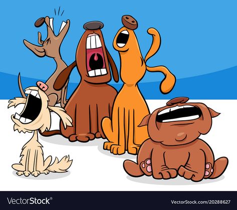 Dog Howling, Dogs Cartoon, Activity Games For Kids, Dog Animation, Character Group, Black And White Cartoon, Group Of Dogs, Dinosaur Funny, Educational Games For Kids