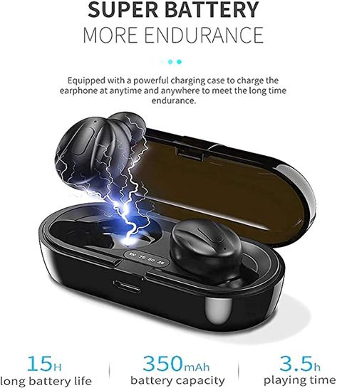 Bluetooth 5.0 Wireless Earphones in-Ear Stereo Sound Microphone Mini Wireless Earbuds with Headphones and Portable Charging Case for iOS Android PC.XG10 Headphones Bluetooth, Mini Camera, Sport Earbuds, Security Cameras For Home, Bluetooth Earphones, Wireless Earphones, Bluetooth Headset, Wireless Earbuds, Bluetooth Headphones