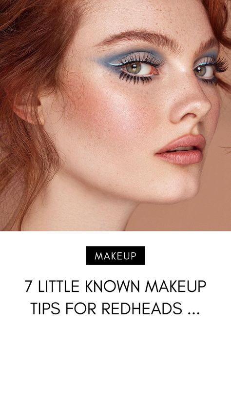 Red Hair Blue Eyes Makeup, Makeup Looks For Redheads, Pale Skin Eye Makeup, Eyebrows Redheads, Ginger Makeup, Makeup Tips For Redheads, Red Hair Makeup, Red Hair Blue Eyes, Redhead Makeup