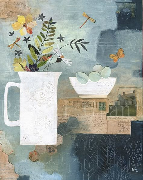 Rachel Grant, Garden Town, Hebden Bridge, Meet The Maker, Surface Decoration, Collage Illustration, Painting Still Life, Terraced House, Still Life Art