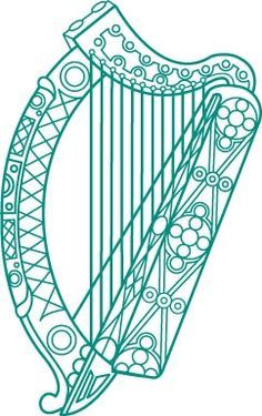 Harps on Pinterest | Harp, Scottish Thistle Tattoo and Irish Irish Harp Tattoo, Scottish Thistle Tattoo, Ireland Tattoo, Thistle Tattoo, Shamrock Tattoos, Celtic Harp, Irish Symbols, Irish Harp, Irish Tattoos