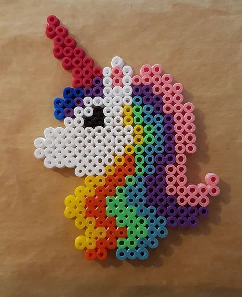 Unicorn Melty Beads, Unicorn Beads Pattern, Animal Hama Beads, Unicorn Hama Beads, Unicorn Bead Pattern, Unicorn Perler Beads, Hama Beads Patterns Animals, Perler Beads Unicorn, Unicorn Perler Bead Pattern