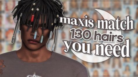 130 MAXIS MATCH HAIRS YOU NEED | cc links | Patreon Sims 4 Male Hair Cc Maxis Match, Free Sims 4, Free Sims, Los Sims, Ts4 Cc, Cc Finds, Sims 4 Cc, Maxis Match, Sims 4 Mods