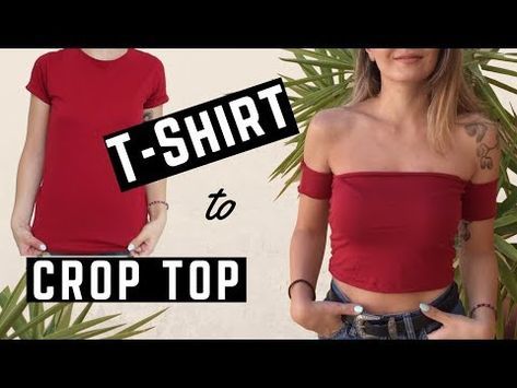 Diy Crop Top, Diy Hanging Shelves, Closet Organization Diy, Wine Bottle Diy Crafts, Top Videos, Mason Jar Diy, How To Turn, Clothing Hacks, Diy Shirt