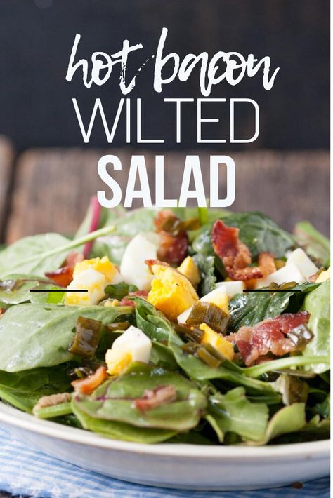 Wilted Lettuce Salad, Lettuce Salads, Warm Bacon Dressing, Simple Spinach Salad, Egg Salad Recipe Healthy, Mix Salad, Wilted Lettuce, Food Savory, Spring Mix Salad