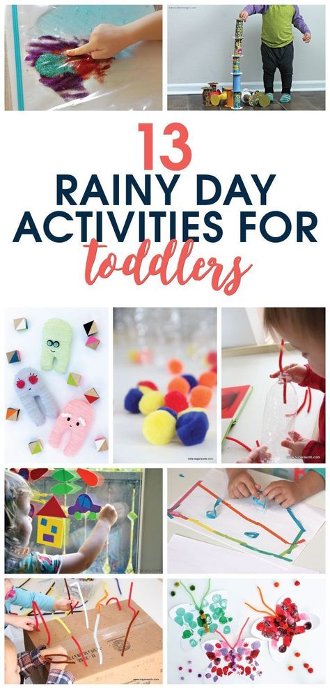 13 Rainy Day Activities for Toddlers for those days when you wake up and see the rain clouds rolling in. Rain Day Activities, Rainy Day Activities For Toddlers, Quiet Games, Rainy Day Activities For Kids, Rainy Day Fun, Easy Toddler, Activities For Toddlers, Indoor Activities For Kids, Rain Clouds