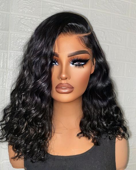 JUJU JET BLACK Side Part ✨ 5x5 HD lace GLUE-LESS unit Hair: Raw Indian exotic deep wavy Available for purchase 🤎 TEXT TO ORDER: 484-475-6470 or click the link in bio for EXPRESS SHIPPING -Hair: raw Indian exotic deep wavy with 5x5 HD closure -Size: 21”-23” circumference -Elastic Adjustable Band for glue-less wear ALL Custom signature units include: ✅Custom machine made ✅Tailored to fit clients head measurements ✅Premium Bundles & HD lace included ✅Glue-less/easy install Skip the s... Jet Black Side Part, Lace Glue, Natural Inspiration, Fall Hairstyles, Quick Natural Hair Styles, Custom Signature, Wavy Hairstyles, Wigs For Sale, Best Wigs