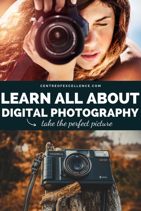 Use "PIN70" for 70% off your first course! This comprehensive and exciting course will teach you everything that you need to know about Digital photography. | Centre of Excellence Online Courses | The area of photography that seems to have the biggest boost is the use of SLR cameras, now known as Digital SLR (or DSLR) cameras. Get the most out of your digital camera with this informative course! #photography #digitalphotography #camera #photos #photographer #digitalimages Photography Curriculum, Free Photography Courses, Beginner Photography Camera, Online Photography Course, Photo Course, Centre Of Excellence, Photo School, Digital Photography Lessons, Learn Photography