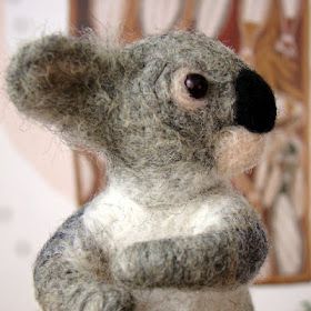 Koala Craft, Australian Animals, Needle Felted Animals, Wet Felting, Felt Art, Koala Bear, Felt Animals, Needle Felted, Needle Felting