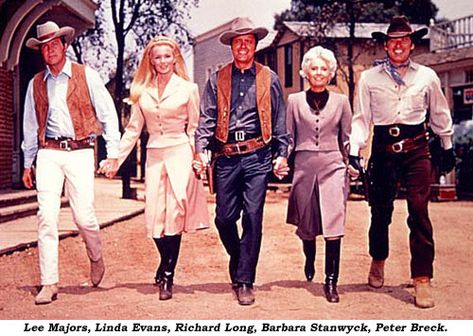 The Big Valley - Lee Majors, Linda Evans, Richard Long, Barbara Stanwyck, Peter Breck. The Big Valley, 1960s Tv Shows, Big Valley, Linda Evans, Richard Long, Lee Majors, Tv Westerns, Barbara Stanwyck, Western Movie