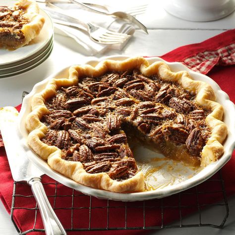 Southern Bourbon Pecan Pie Recipe -When I first made the original recipe for this bourbon-splashed pie, I added some vanilla extract and eliminated the flour. We loved the result. —Paul Falduto, Efland, NC Bourbon Pecan Pie Recipe, Best Pecan Pie Recipe, Southern Pies, Pecan Desserts, Best Pecan Pie, Bourbon Pecan Pie, Favorite Pie Recipes, Pecan Pies, Pies Recipes