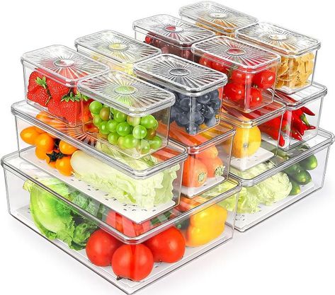 Fridge Organizers, Refrigerator Organizer, Pantry Storage Containers, Pantry Bin, Clean Refrigerator, Organizer Bins, Fridge Organisers, Food Storage Organization, Fruit Yogurt