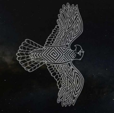 Maliyan, the Wedge-tailed Eagle in Wiradjuri traditions. Stellarium, Wiraduri artist Scott 'Sauce' Towney Aboriginal Symbols, Wedge Tailed Eagle, Aboriginal Education, Gemini Star, Sea Eagle, The Constellations, The Greeks, Eagle Tattoo, Star Cluster