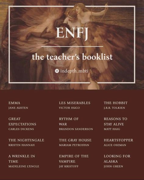 Enfj Reading List, Enfj Books To Read, Enfj Books, Enfj Booklist, Mbti Booklist, Enfj Moodboard, Enfj Aesthetics, Enfj Personality, Enfj T