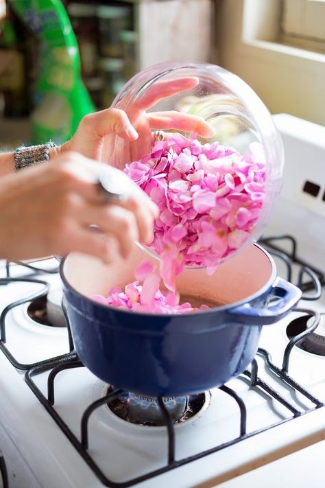 Homemade Rose Petal Jam (and how to use it!) | Feasting at Home Rose Petal Jam, Feasting At Home, Edible Flowers Recipes, Rose Recipes, Jam And Jelly, Jelly Recipes, Wild Edibles, On Toast, Flower Food