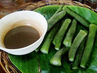 Steamed Okra with Bagoong. Nom.Nom. Steamed Okra, Okra, Pickles, Nom Nom, Cucumber, Condiments