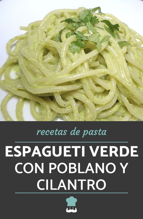 Receta de espagueti verde con cilantro paso a paso #RecetasGratis #AccióndeGracias #Thanksgiving #RecetasparaAccióndeGracias #ThanksgivingIdeas #CenadeAccióndeGracias #RecetasparaNavidad Chile Poblano, Hispanic Kitchen, Feel Good Food, Deli Food, Hispanic Food, Mexican Food Recipes Authentic, Mexican Dishes, Kitchen Recipes, Easy Cooking