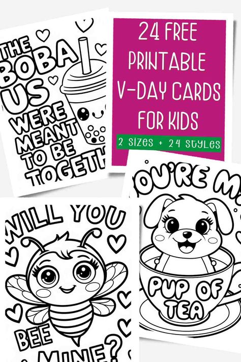 25 Free Valentine Card Printables for Kids and Adults Alike Valentine Card Printables Free, Dog Valentines Cards, Message For A Friend, Unique Valentines Cards, Valentine Coloring Sheets, Valentine Card Printable, Valentine For Kids, Free Valentine Cards, Free Printable Valentines Cards