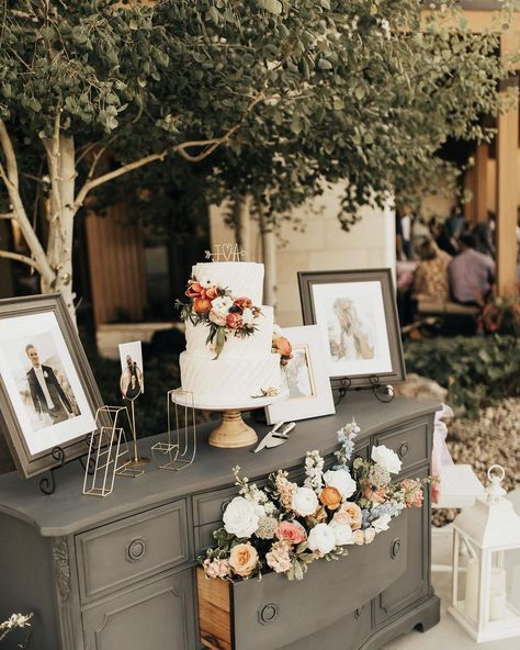 EVERMORE vintage rentals on Instagram: “Is it just me or is this cake too pretty to eat! Our Bronson Buffet was the perfect display for this cake. #weddingcake…” Vintage Rentals, Just Me, Wedding Cakes, Dream Wedding, Table Decorations, Cake, Instagram, Home Decor