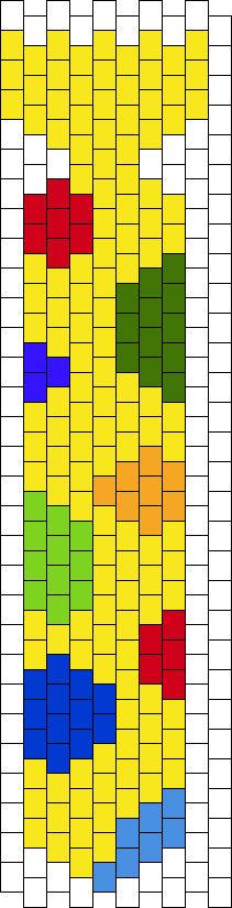 Clown Tie Pony Bead Patterns | Simple Kandi Patterns for Kandi Cuffs Kandi Tie Pattern, Clown Kandi, Kandi Tie, Rave Light, Kandi Mask, Kandi Inspo, Kandi Cuffs, Patterns Simple, Kandi Ideas