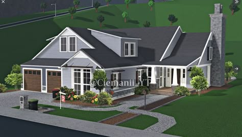 Modern Suburban House, Bloxburg House Builds, Bloxburg Homes, Bloxburg City, Bloxburg Beach House, Bloxburg Building, Bloxburg Hacks, Blox Burg, Roblox Bloxburg House Ideas